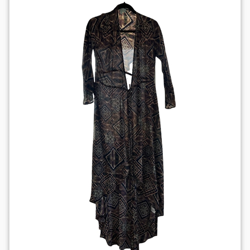 Maxi wrap dress - perfect for beach coverup with long sleeves